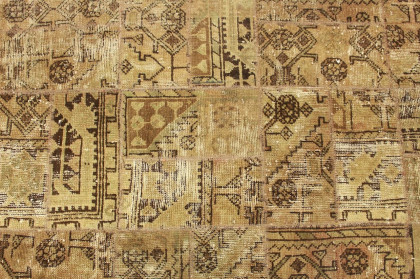 Patchwork Rug Brown in 200x120cm (2 / 5)