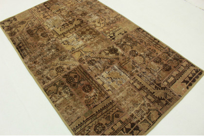 Patchwork Rug Brown in 200x120cm (3 / 5)