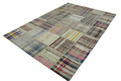Kelim Patchwork Teppich in 290x190cm (2 / 5)