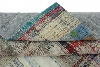 Kelim Patchwork Teppich in 290x190cm (5 / 5)