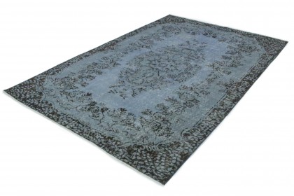 Vintage Teppich Blau Grau in 260x170 (2 / 6)