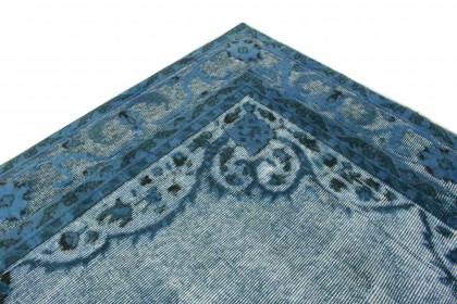 Vintage Teppich Blau in 250x150 (3 / 6)