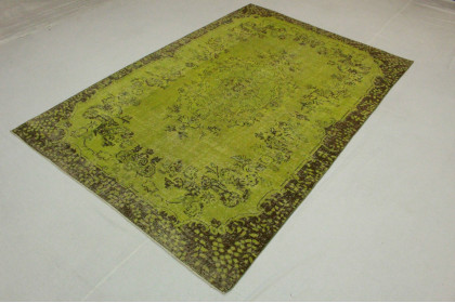 Vintage Rug Green Brown in 300x200cm (3 / 4) Vintage Rug Green Brown in 300x200cm (3 / 4)