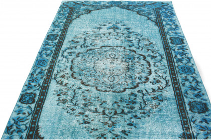 Vintage Teppich 3D-Look Türkis in 260x170 (3 / 4)