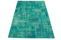 Patchwork Rug Turquoise in 300x220cm
