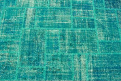 Patchwork Teppich Türkis in 300x220cm (10 / 11)