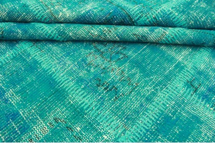 Patchwork Rug Turquoise in 300x220cm (7 / 7)