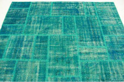 Patchwork Teppich Türkis in 300x220cm (7 / 11)