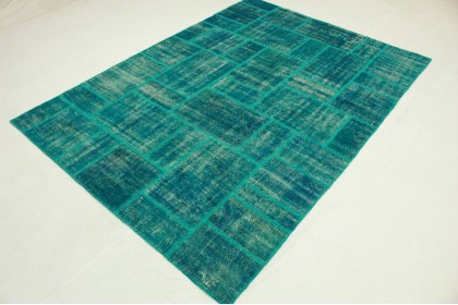 Patchwork Teppich Türkis in 300x220cm (9 / 11)