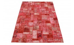 Patchwork Teppich Rot in 300x210cm