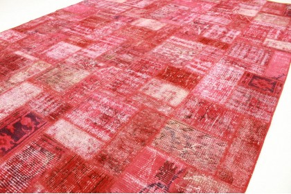Patchwork Teppich Rot in 300x210cm (5 / 5)