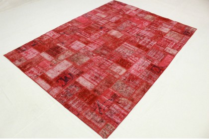 Patchwork Teppich Rot in 300x210cm (3 / 5)