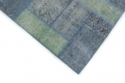 Patchwork Rug Gray Green Blue in 300x210 (3 / 5)