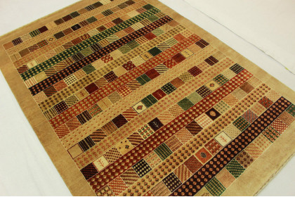 Loribaft Teppich Grün Rot Beige in 220x150cm (4 / 5) Loribaft Teppich Grün Rot Beige in 220x150cm (4 / 5)