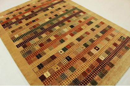 Loribaft Rug Brown Red Beige in 280x190cm (4 / 5) Loribaft Rug Brown Red Beige in 280x190cm (4 / 5)