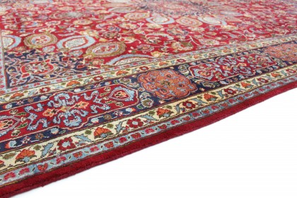 Traditional Vintage Rug Mashad in 390x300 (6 / 7)