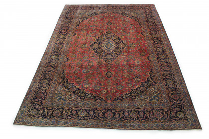 Traditional Vintage Rug Kashan in 400x280 (2 / 8)