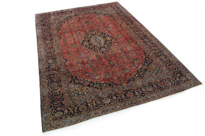 Traditional Vintage Rug Kashan in 400x280 (3 / 8)