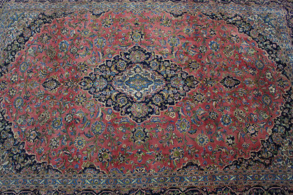 Traditional Vintage Rug Kashan in 400x280 (8 / 8)
