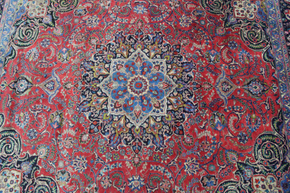 Klassischer Vintage-Teppich Kashan in 330x300 (7 / 7)
