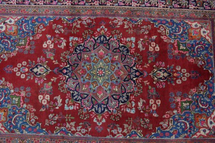Traditional Vintage Rug Mashad in 300x200 (7 / 8)