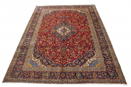 Klassischer Vintage-Teppich Kashan in 410x300 (1 / 8)