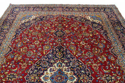 Klassischer Vintage-Teppich Kashan in 410x300 (4 / 8)