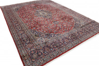 Klassischer Vintage-Teppich Kashan in 390x290 (2 / 8)