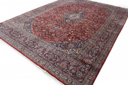 Klassischer Vintage-Teppich Kashan in 390x290 (3 / 8)