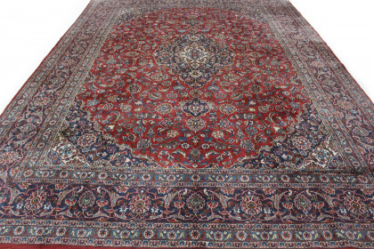 Klassischer Vintage-Teppich Kashan in 390x290 (4 / 8)