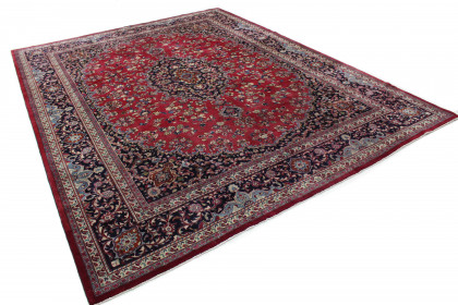 Traditional Vintage Rug Mashad in 400x310 (3 / 8)