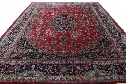 Traditional Vintage Rug Mashad in 400x310 (4 / 8)