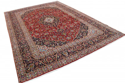 Traditional Vintage Rug Kashan in 410x290 (3 / 8)