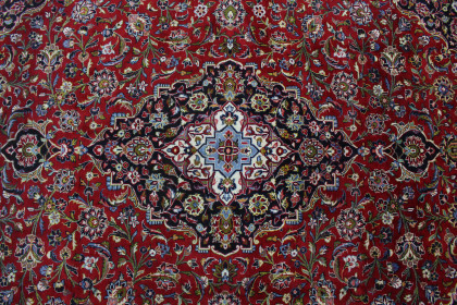 Traditional Vintage Rug Kashan in 410x290 (8 / 8)