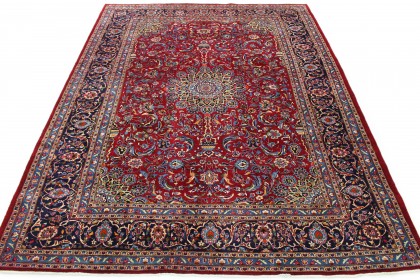 Traditional Vintage Rug Mashad in 390x300 (1 / 7)