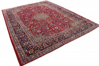 Traditional Vintage Rug Mashad in 390x300 (3 / 7)