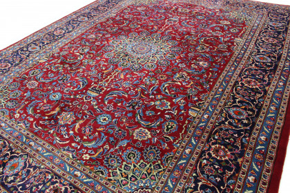 Traditional Vintage Rug Mashad in 390x300 (6 / 7)