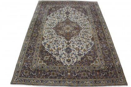 Klassischer Vintage-Teppich Kashan in 350x250