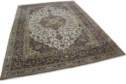 Klassischer Vintage-Teppich Kashan in 350x250 (2 / 6)