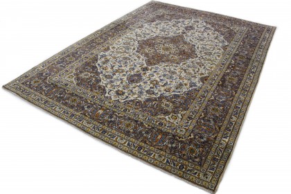 Klassischer Vintage-Teppich Kashan in 350x250 (3 / 6)