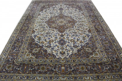 Klassischer Vintage-Teppich Kashan in 350x250 (4 / 6)