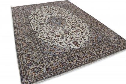 Klassischer Vintage-Teppich Kashan in 350x250 (3 / 6)