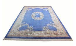 Klassischer China Teppich Peking Blau in 560x360