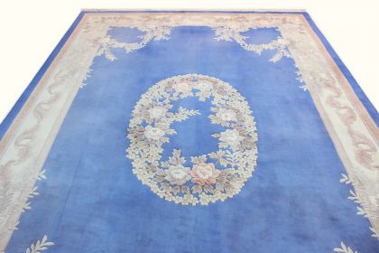 Klassischer China Teppich Peking Blau in 560x360 (4 / 10)