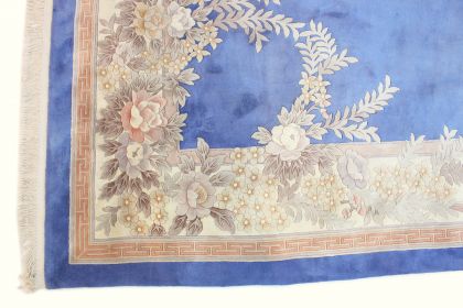 Klassischer China Teppich Peking Blau in 560x360 (5 / 10)