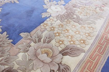 Klassischer China Teppich Peking Blau in 560x360 (6 / 10)