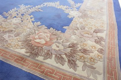 Klassischer China Teppich Peking Blau in 560x360 (7 / 10)