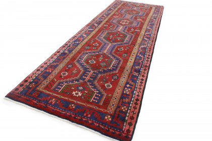 Klassischer Vintage-Teppich Azerbajan Läufer in 380x130 (2 / 6)