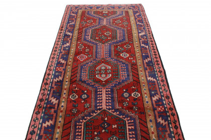 Klassischer Vintage-Teppich Azerbajan Läufer in 380x130 (4 / 6)