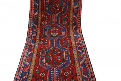 Klassischer Vintage-Teppich Azerbajan Läufer in 380x130 (6 / 6)